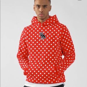 Octobers Very Own Red Polka Dot Hoodie 